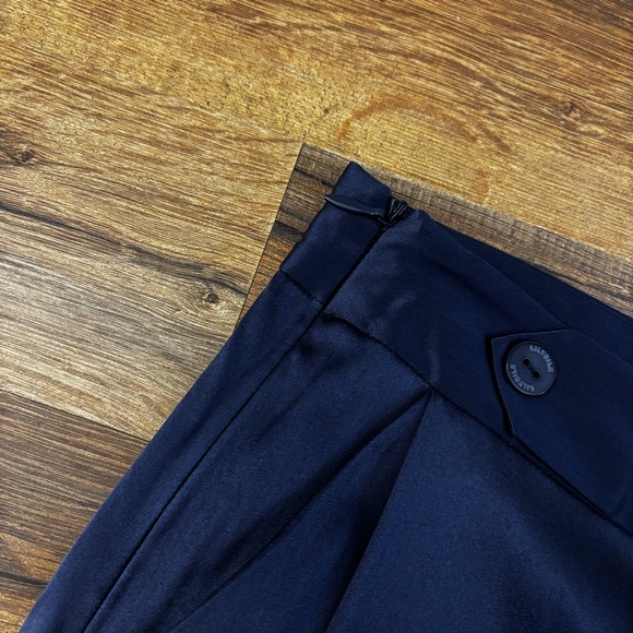 Lilysilk Comfort Fit Silk Cigarette Pants Navy Blue - Picture 9 of 11